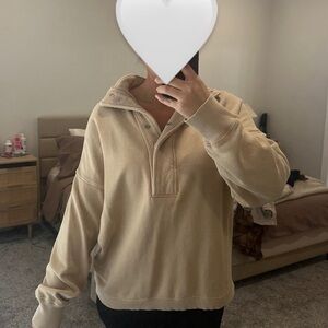 Aerie Sand Quarter-Zip Pullover